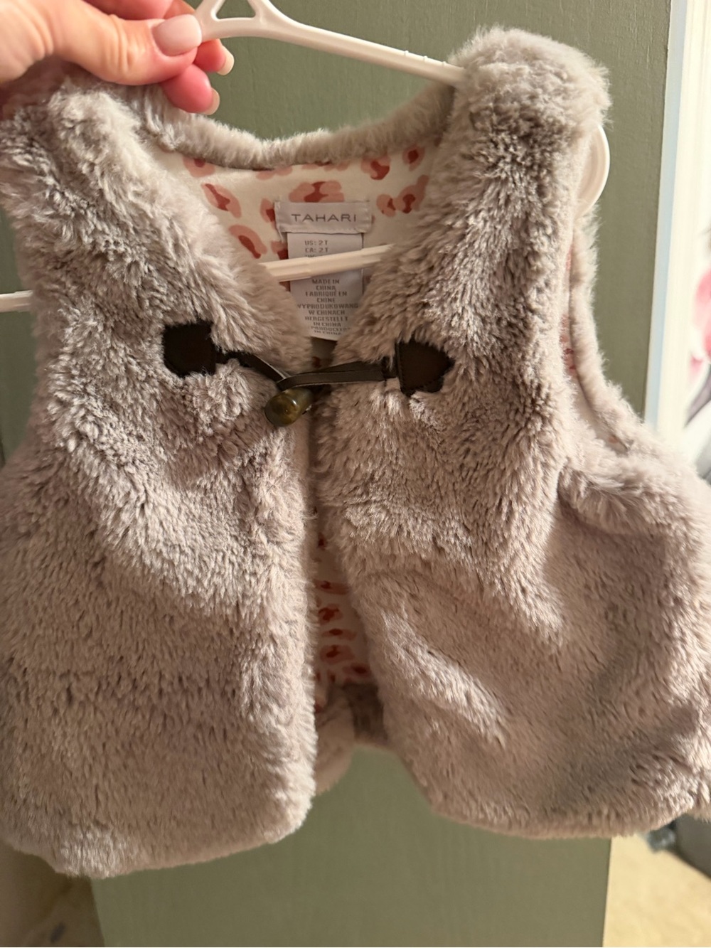 Tahari Kids Plush Faux Fur Vest